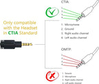 MillSO Headset Adapter, 3.3 Feet 3.5mm Mic and Audio Headphone Splitter (TRRS Male to 2 TRS Female) CTIA 4 Pole Stereo Jack Y Cable for Dual-Plug Headset to PS4, Xbox One, Phone, Laptop, PC