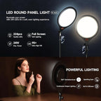 Ring Light Tripod for iPhone, 14" Selfie Ring Light with 63" Tripod Stand and Phone Holder, Professional LED Ringlight for Video Recording, Streaming, Photography, Makeup, Barber, YouTube, TikTok