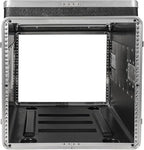 Sound Town Lightweight and Compact 8U ATA ABS Rack Case, with Slant Mixer Top, Casters, 21" Depth, 10U Top and 8U Side Spaces (STMR-A10X8UW)