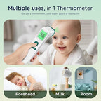 Viproud Forehead Thermometer for Adults and Kids, Fast Accurate Thermometer with Fever Alarm, 1S Reading & Silent Mode, Easy to Use Health Thermometer (Green)
