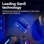 Crucial T710 PCIe Gen5 NVMe 1TB SSD, Up to 14,900 MB/s, Laptop & Desktop Compatible (PC), for Creatives and Hardcore Gamers, Solid State Drive, Includes 1Mo Adobe CC – CT1000T710SSD8-01