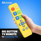 Samsung Replacement TV Remote Compatible with Samsung TV's ONLY (Yellow) Big Button TV Remote Control, Simplified and Easy to Use (2xAAA Batteries not Included)