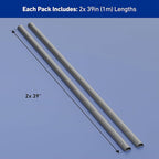 D-Line Half Round Cord Hider, Patented Cable Cover, Hide TV Wall Mount Wires, Raceway for Cords, Decorative Wire Covers, Paintable, Adhesive Cable Concealer - 2X 1.18in W x 0.59in H x 39in L - Gray