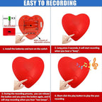 XLW 16min Voice Recorder for Stuffed Animals,Personal Voice Message Recordable Sound Recorder Chips Module for Mother's Day Christmas Plush Toy,Manual DIY Sound Creative Presents for Boyfriend (Red)