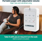 Lunderg Bed Alarm for Elderly Adults & Chair Alarm Set - Wireless Bed Sensor Pad (10” x 30”), Chair Sensor Pad & Pager - Alarms and Fall Prevention for Seniors & Dementia Patients - Full Caregiver Set