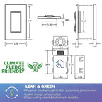 RunLessWire 3-Way Battery-Free DIY Wireless Light Switch Kit 150ft RF Range Self-Powered by Kinetic Energy for Hallways & Stairways: 2 Remote Switches Control 1 5A On/Off Receiver – White