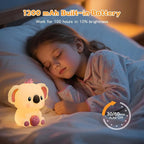 ICARER FAMILY Baby Night Light with Touch Sensor, Koala Rechargeable Nursery Lamp for Kids Room, Dimmable Soft LED Nightlight for Breastfeeding, Bedside, Sleep Aid (Koala)