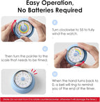 Teeloray Visual Timer for Kids Rainbow Kitchen Timer with Magnetic Base 60-Minute Countdown Mechanical Ringer Alert Cute Time Management Tool for Children and Adults Study Work Cooking, Blue