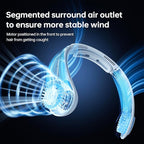 JISULIFE Portable Neck Fan Upgraded, Neckbrace Personal Hands Free, 5 Speed Gears Adjustment, 6000 mAh Wearable Bladeless Quiet Rechargeable for Outdoor Indoor, Gifts for Women Men- Light Blue