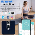 Smart Scale with BMI Body Fat Muscle Mass Digital Bathroom Weight Scale with Accurate 17 Core Body Composition Analyzer Fat Percentage Dual Large VA Color Screen Bluetooth Sync App for Home Use