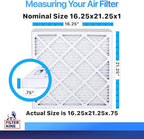 Filter King 16.25x21.25x1 Air Filter | 4-PACK | MERV 8 HVAC Pleated A/C Furnace Filters | MADE IN USA | Actual Size: 16.25 x 21.25 x .75"