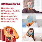 Portable Neck Fan,Hands Free Personal Wearable Bladeless Fan,6000mAh USB Rechargeable,360° Cooling,LED Display,4-Speeds,Birthday Gifts for Men Women Dad Mom,Valentines Day Gifts for Her Him (Orange)