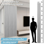 Art3d 4pcs-107 x 8in Slat Acoustic Panel for Wall and Ceiling, 3D Fluted Sound Absorbing Panel with Wood Finish, Silver