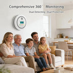 Virtue Sensor Smoke & Carbon Monoxide Detector, 2-in-1 CO Detector Alarm for Home Garage RV with LCD Display Safety Alarm System Audible and Visual Alert