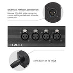 HUALEU 3Pin XLR 1 Male to 4 Female Splitter,4WAY XLR Four-Input and one-Output Parallel Connection Adapter,Four Microphone inputs Converted to one Output,4 in to 1 Out Aduio Splitter