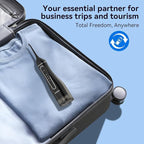 Cordless Portable Water Flosser with 300ML Tank: Rechargeable Oral Irrigator with 5 Tips for Travel, Braces Care and Sensitive Gums, IPX7 Waterproof Teeth Cleaning Device(Black)