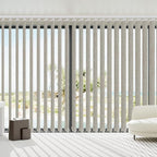 Blindify Motorized Vertical Blinds, Blackout Sliding Door Shades Vertical Shades Remote Control Customize, Light Beige