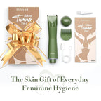 Bikini Trimmer for Women, Flyant 2 in 1 Electric Shaver for Women, Pubic Hair Trimmer Waterproof IPX7 with LED, Bikini Razor for Leg Arm Underarm Bikini Area, Christmas Gifts for Her - Dark Green