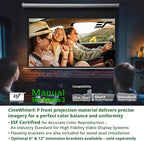 Elite Screens Manual Tab-Tension 3, 125-INCH with Extra 10" Drop, Pull Down Projector Screen Home Movie Gaming Presentations ISF Certified Premium CineWhite® P Material, MT125XWH3-E10