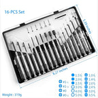 16 PCS Mini Precision Screwdriver Set - Premium Mini Screw Driver Set Kit - 16 Different Sizes of Flat Head Philips for Electronics, Toys, Computer & Watch Repair