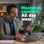 Yealink HA64 Pro Wireless DECT & Bluetooth Headset with Touch Screen for Office, Home, Desk Phone, Computer, Smartphone (Single Speaker)