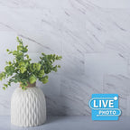Art3d 102-Piece Peel and Stick Tile Backsplash for Kitchen Bathroom, 3in. × 6in. Stick on Subway Tile White Granite