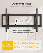 monTEK Heavy Duty Tilting TV Wall Mount for 55–105" Large TVs up to 200 lbs – Low Profile, Universal Fit, Tilt & Swivel Adjustment, 6.8" Extension, Max VESA 1000x600mm, Fits 16"/18"/24"/32" Studs