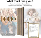 ARMURO Acoustic Wood Wall Panels, 2 PCS Slat Wall Panels - Walnut Veneer Soundproof Panels for Home & Office, 94.5" Extra-Long Easy Peel & Stick Panels for Walls (11.8"W x 94.5"L)