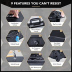 Lykus HC-5120 Waterproof Hard Case with Wheels and Customizable Foam, Interior Size 20.3x11.3x7.3 inch, Suitable for camera, lens, drone, mic, flashlight, projector, electronics, tools, and more