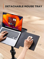 AMADA HOMEFURNISHING Foldable Projector Tripod, Multipurpose Laptop Stand with Removable Mouse Tray, Adjustable Height 25-63 Inch, Outdoor Movie Projector Stand, AMPS03