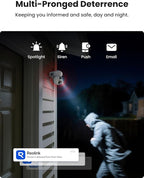 REOLINK 4K Outdoor Plug-in WiFi 6 Security Camera, PTZ Camera for Home Security, Wi-Fi 6 New Tech, Motion Tracking, Smart Detection, 3X Optical Zoom, Motion Spotlight, Local Storage, E1 Outdoor Pro