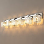 FDPBY Modern 6-Light Chrome Crystal Bathroom Vanity Light Fixtures