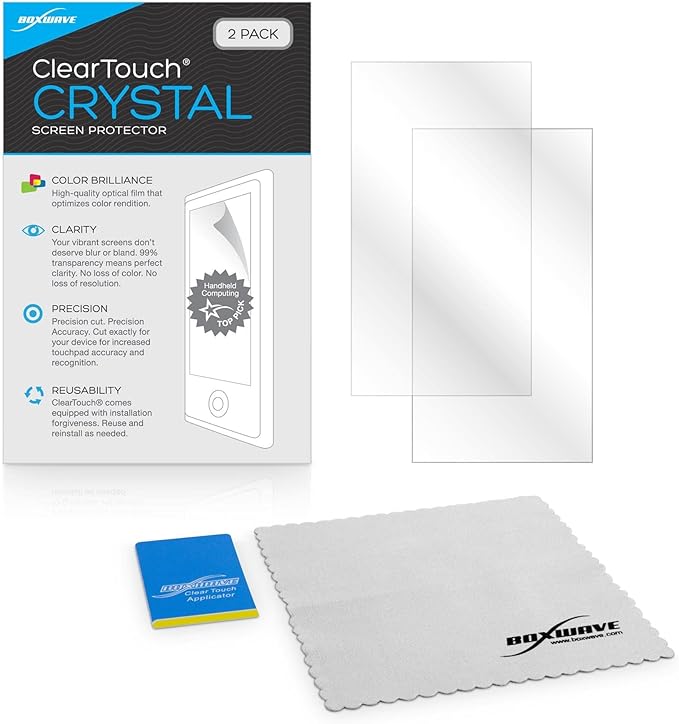 BoxWave Screen Protector Compatible with ButterflyMX Video Intercom Recessed (7 in) - ClearTouch Crystal (2-Pack), HD Film Skin - Shields from Scratches