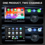 HEYINCAR+ H-Air Wireless CarPlay & Android Auto Adapter, 2025 Upgrade, Plug & Play USB Dongle, Convert Wired CarPlay Auto to Wireless, No Latency, Fast Connection, for Apple iPhone & Android Phones