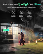 MaxiViz Solar Camera Outdoor Wireless, 2.4GHz Wi-Fi Security Camera with AI Motion Detection, Cameras for Home Security with 2K Color Night Vision, Two-Way Talk, IP66 Weatherproof, Cloud/SD Storage