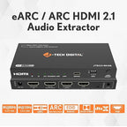 J-Tech Digital 8K HDMI Audio Extractor with eARC ARC 8K 60Hz 4K 120Hz, HDMI to Optical L/R Converter Adapter, HDCP 2.3 HDR CEC EDID [JTECH-8KAE]