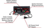 Schumacher Electric 1.5A Car Battery Charger and Maintainer, 3-in-1 Solution, for 6V/12V Power Sport, Automotive, and Marine Batteries, SC1355