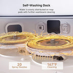 Mova P50 Pro Ultra Robot Vacuum and Mop, 19,000Pa Suction with Anti-Tangle Brush, Removable & Liftable Mop for Carpet & Floor, 167℉ Mop & Washboard Self Drying & Cleaning, Auto Empty & Refill