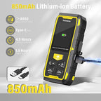 IKOVWUK Dual Laser Measuring Tool, 393FT/120M Bilateral Laser Distance Meter 6 Unit Switching, Rechargeable Digital Laser Measure with Backlit LCD Display, Angle Sensor, Multiple Measure Mode