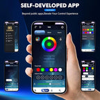 2026 Upgraded Dreamcolor Acrylic Interior Car LED Strip Light with Self-Developed App Dreamcolor RGB 14 in 1 | Dual Zone Control | Super Brighter Strips | Music Sync Ambient Lighting Car Interior