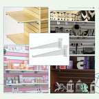 10Pack Slatwall Shelf Brackets,6 inch Slatwall Bracket for Shelves,Heavy Duty Metal Slatwall Accessories with Lip for Slat Wall Panels Shelving Display Home Commercial - Slatwall Knife Shelf Bracket