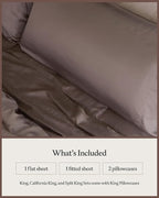 Cozy Earth Luxury Bed Sheet Set - 100% Viscose from Bamboo Fabric, Ultra-Soft & Breathable, Fits Regular & Deep Pocket Mattresses up to 20" - 5 Pieces Split King Sheet Set Walnut
