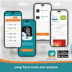 Meraw Blood Pressure Monitor Home Use, Blood Pressure Cuff Digital Arm, Blood Pressure Monitor Automatic Cuff 8.7-16.5" Bluetooth App Tracking Irregular Heartbeat Monitoring FSA/HSA Eligible White