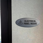 Signs ByLITA Oval Electrical Panel Inside Sign (Navy Blue/White) - Small