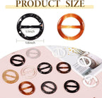 T-Shirt Clips 9 PCS, Clothes Corner Knotted Button, Fashion Alloy Pearl Rhinestone Circle Clip Buckle Round Shirt Silk Scarf