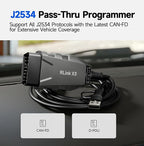 TOPDON 3-in-1 High-Speed USB OBD2 Adapter for FORScan, RLink J2534 Reprogramming Tool for GM/Ford/Chrysler, J2534 Pass-Thru Programmer, OEM Diagnostic Tool, Supports J2534/CAN FD, RLink X3