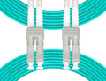 Fibergaga-15M(50ft) OM3 LC to LC Fiber Patch Cable,10GB/40GB Multimode Duplex 50/125µm 2.0mm Fiber Optic Jumper Cords Length Option: 0.5M(1.6ft)-100M(328ft)