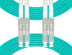 Fibergaga 5Pack-0.5M(1.6ft) OM3 LC to LC Fiber Patch Cable, Multimode 50/125µm 10G/40G, OD-2.0mm Fiber Optic Cable Duplex