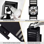 rosykite Dusk to Dawn LED Outdoor Light Fixture Wall Mount,Black Square Porch Lights Outdoor,Modern Exterior Wall Sconce Lights 13In, Bulb Includes Up Down Outside Wall Light for House Front Door