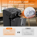 Bonsaii Shredder, 20 Sheets, Operates Continuously for 40 Minutes, P-4 Cross-Cut, Jam-Resistant Design, Safely Destroys CDs, Credit Cards, and Stapled Papers, Large 7-Gallon Bin Capacity